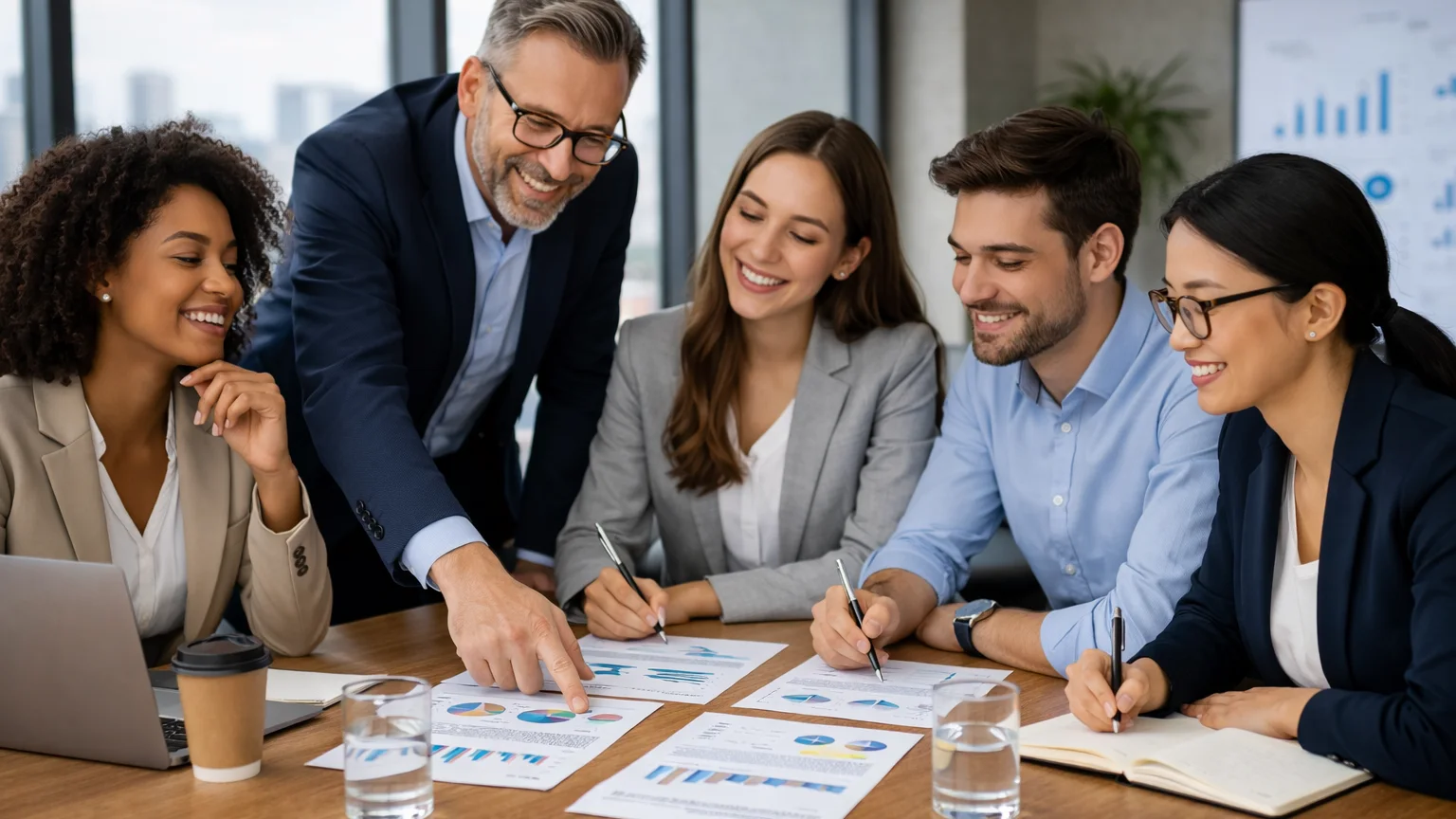 Professionnels en échange autour d'un projet de recrutement